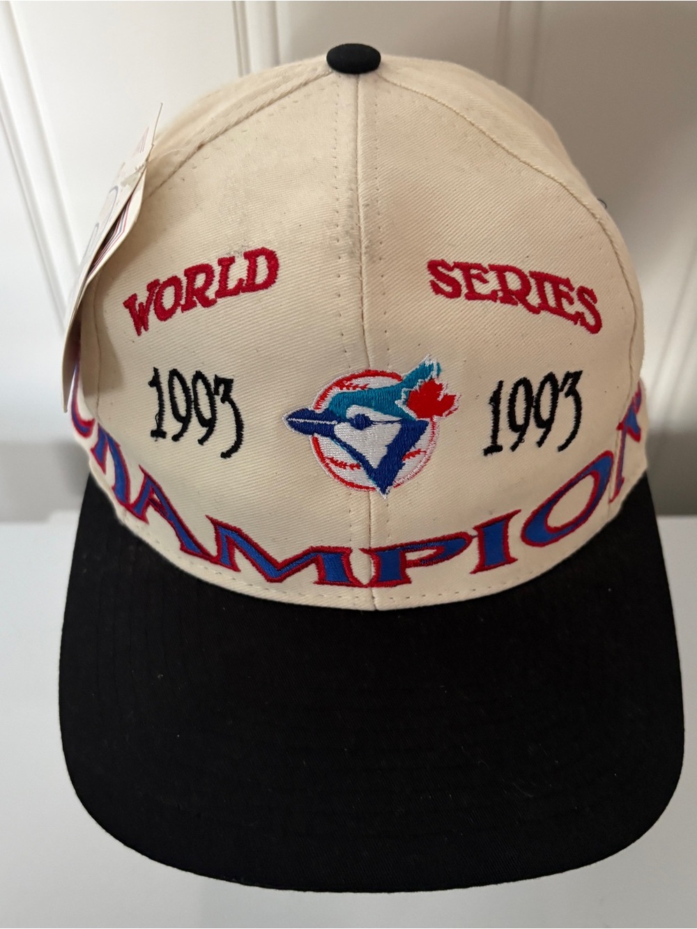 Vintage Toronto Blue Jays 1993 World Series Championship Logo 7 Snapback Hat NWT - Picture 5 of 14